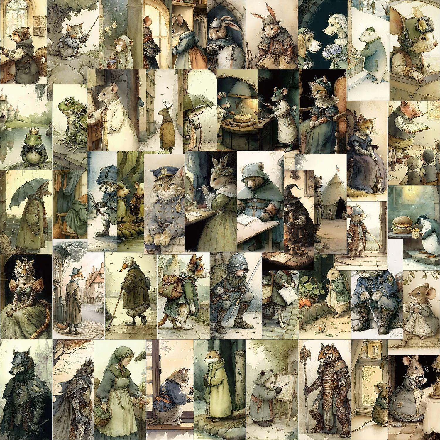 

50 Книг со сказочными животными Иллюстрации Граффити Наклейки Гитара Блокнот Чемодан Сделай сам Водонепроницаемые наклейки