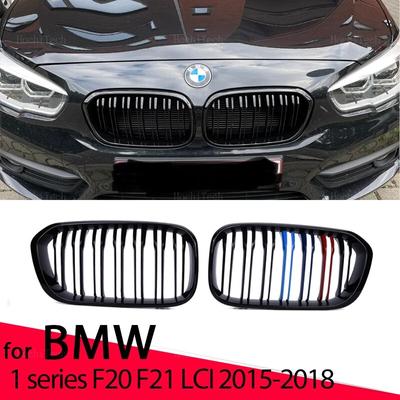 Car Front Bumper Grilles Kidney Racing Grill For BMW 1 Series F20 F21 LCI 2015-2018 Accessories Double Slat Replacement Grille