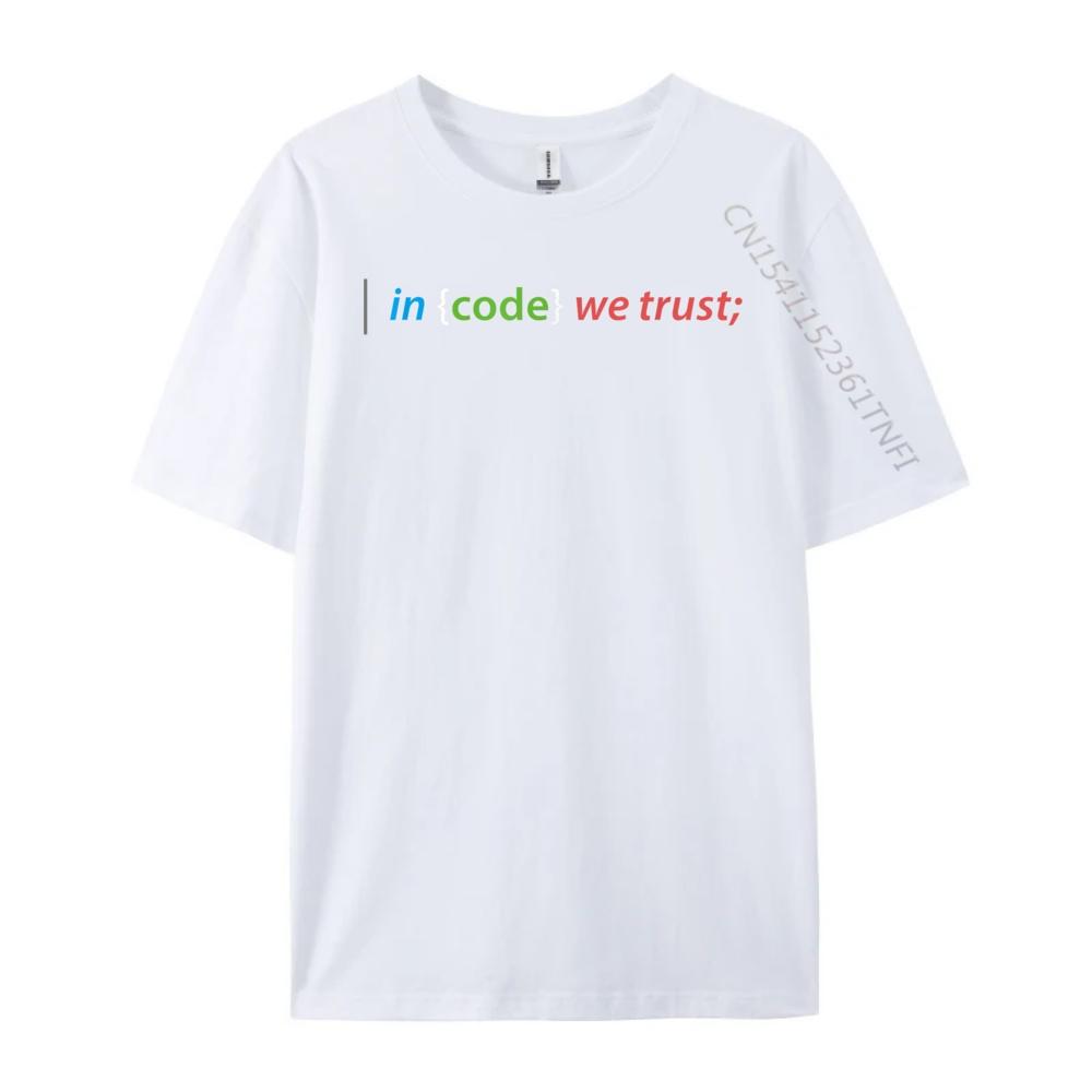 Funny Coding In Code We Trust Computer Nerd T Grey Shirt Graphic Tee Mens Gifts Camisa