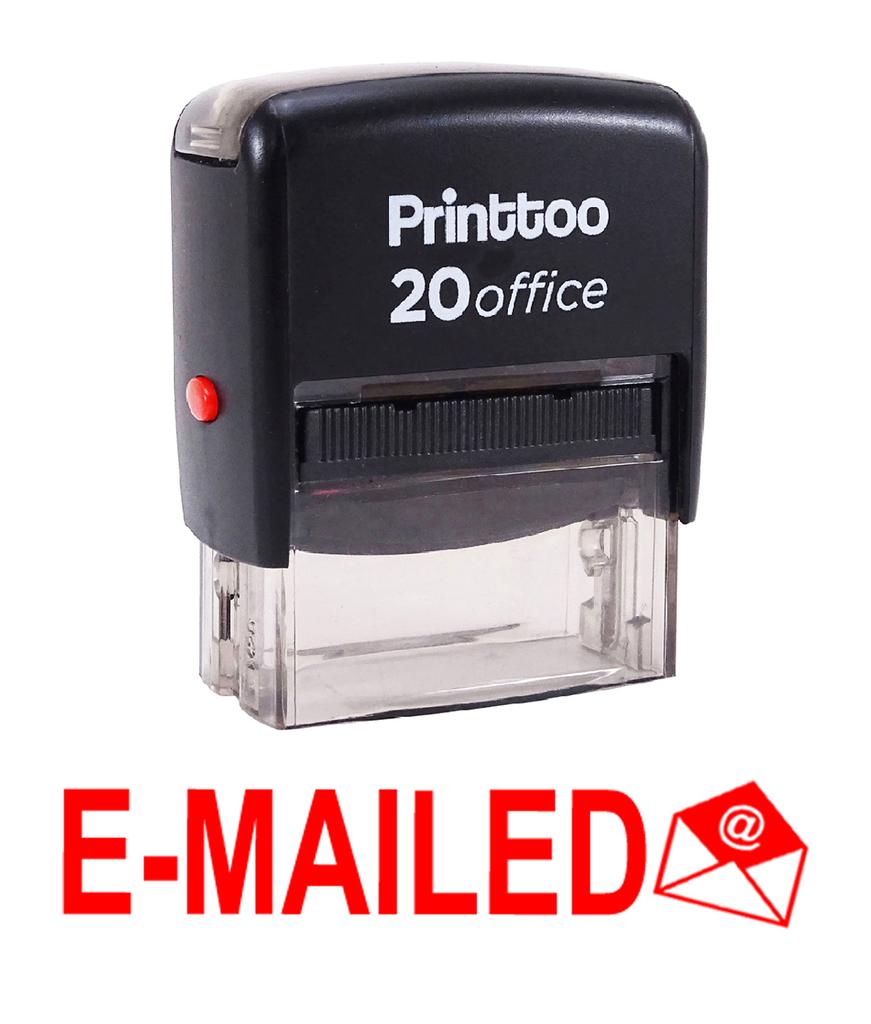 Printtoo Rubber Stamp E-MAILED Self Inking Office Stationary Custom