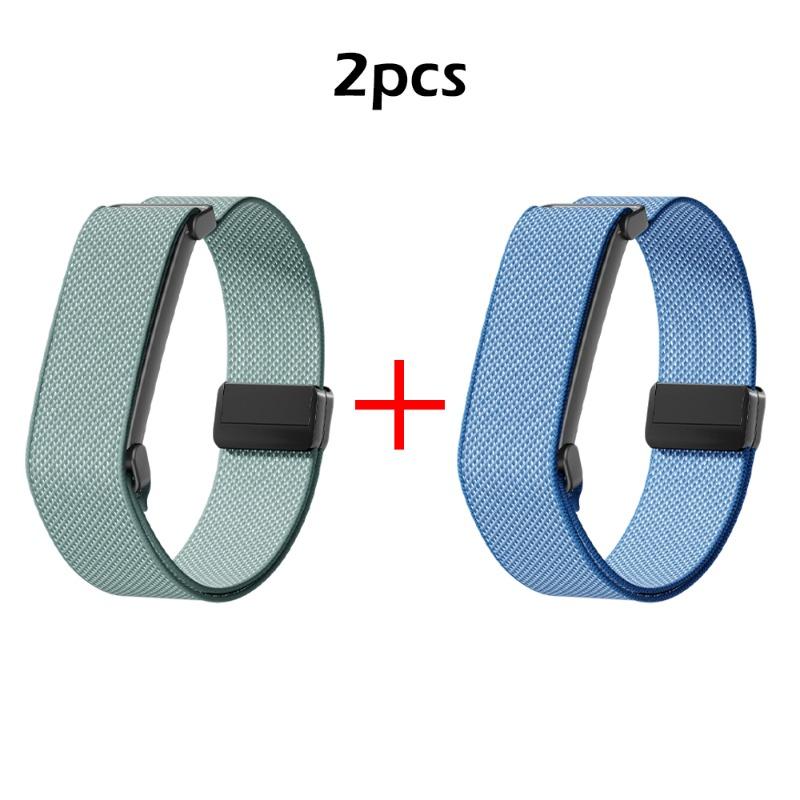 2 Stück Original-Nylonarmband für Google Fitbit Air Uhrenarmbänder Fitness-Tracker Sport Ersatzarmband für Google Fitbit Air Armbänder