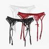 Women'S Suspenders Lace Garter Belt Adjustable Double Breasted Waist Sexy Lingerie Plus Size Transparent Underwear For Stockings
