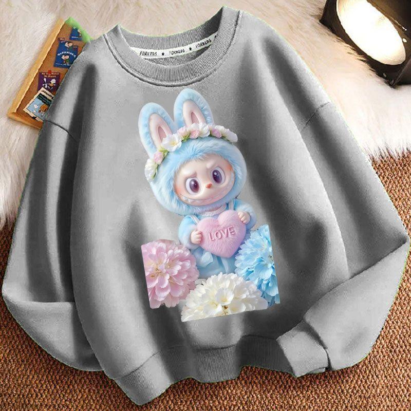 Children's Fashion Round-neck Hoodies, Long-sleeved Loose Hoodies for Boys and Girls In Spring and Autumn