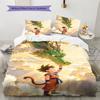 Dragon Ball Pattern Bedding Quilt Set Quilt Cover Pillowcase Home Decoration Birthday Gift (1 * Duvet Cover + 2 * Pillowcase, Without Core)