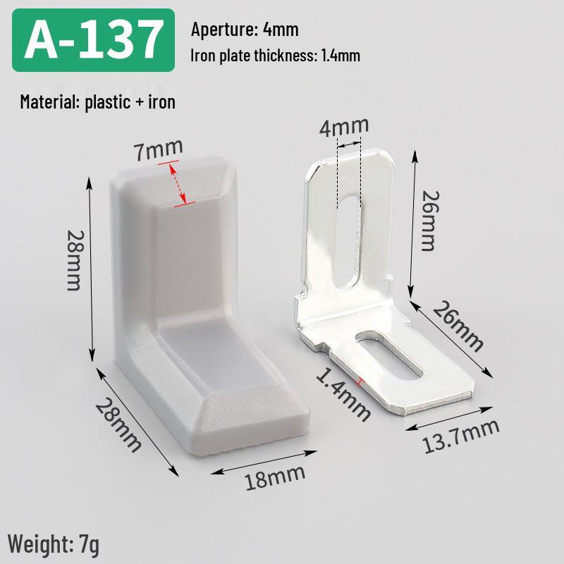 Nylon Cabinet Corner Bracket, 90° Thickened Right Angle Connector