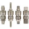 C-Type Pneumatic Stainless Steel Quick Coupler, Self-Locking High Pressure Air Compressor Accessories, 1/2" Male & Female Tee
