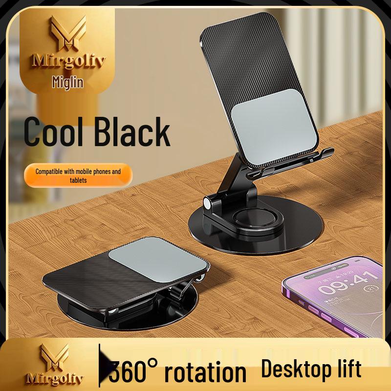 

Mirgoliv® Metal Alloy Rotating Phone Stand - Adjustable & Liftable чёрный