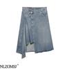 Moda Primavera 2026: Gonna di jeans asimmetrica in stile europeo e americano