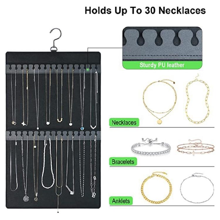 Versatile Hanging Jewelry Organizer, Felt Pocket Storage Bag Careful Details