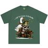 Auf zum Tumult Frosch Waschbär Gans Reitend Dackel T-Shirt Unisex Unisex Vintage T-Shirt Lässige Lockere Baumwoll-T-Shirts Oberteile