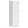 VidaXL Kitchen Cabinet Lucca White Engineered Wood, Tall Kitchen Cabinet, Freestanding Kitchen Cabinet, Cupboard 853867