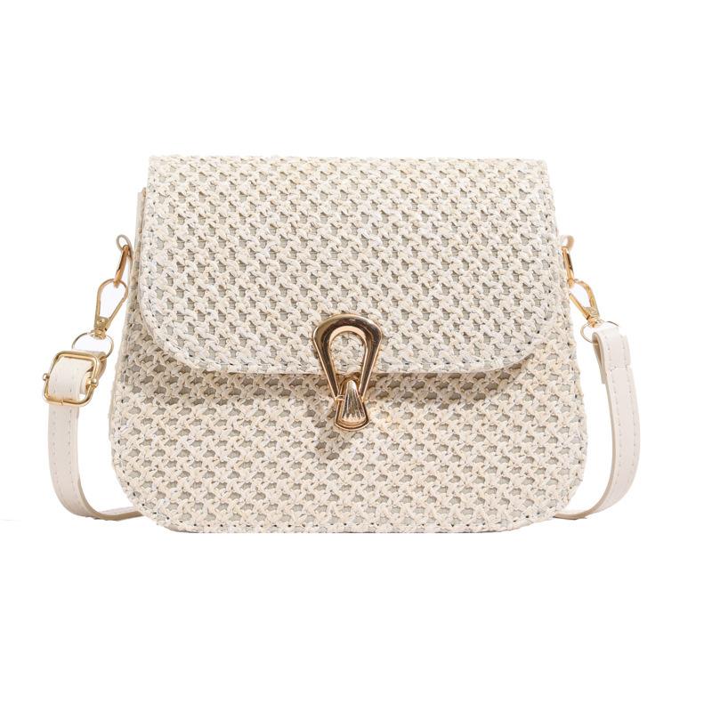 Bag Women's 2024 New Small Fresh Personality Niche Design Spring and Summer Straw Small Square Bag Trend Shoulder Crossbody Bag