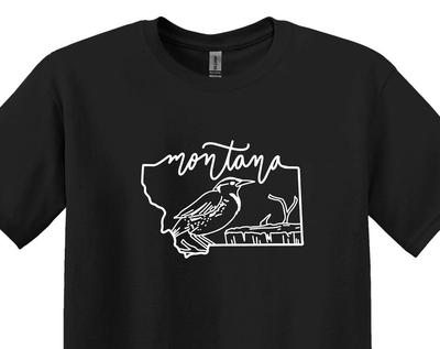 Montana State Map Shirt, Gildan Softstyle Unisex Tee