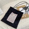 Pearl Light Niche Design Canvas Bag  Large-capacity Commuter Bag  Lace Hand-held Shoulder Bag for Girls