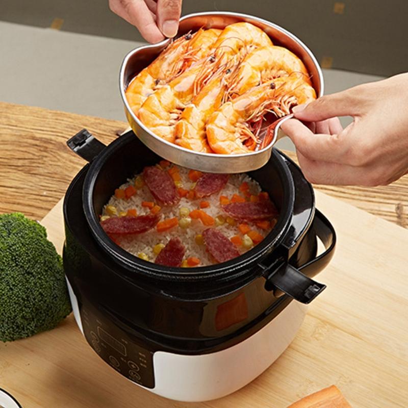 Electric Lunch Box 2L Travel Rice Cooker Small 12V 24V for Car Cooking Soup Porridge Rice Heating Keeping Warm Function