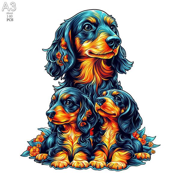 Puzzle Zwierzęce Drewniane Tygrys Drewniane Puzzle Nieregularne Pies Zwierzę Drewniane Puzzle dla Dorosłych Dzieci Ekskluzywny Projekt Inteligentne Puzzle