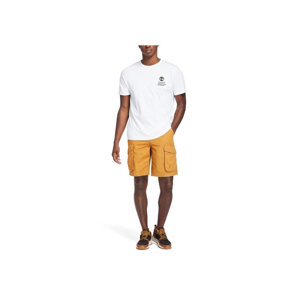 Timberland SS21 Casual Sports Round Neck Cotton Short Sleeve T-Shirt Men Tops White A2534-100