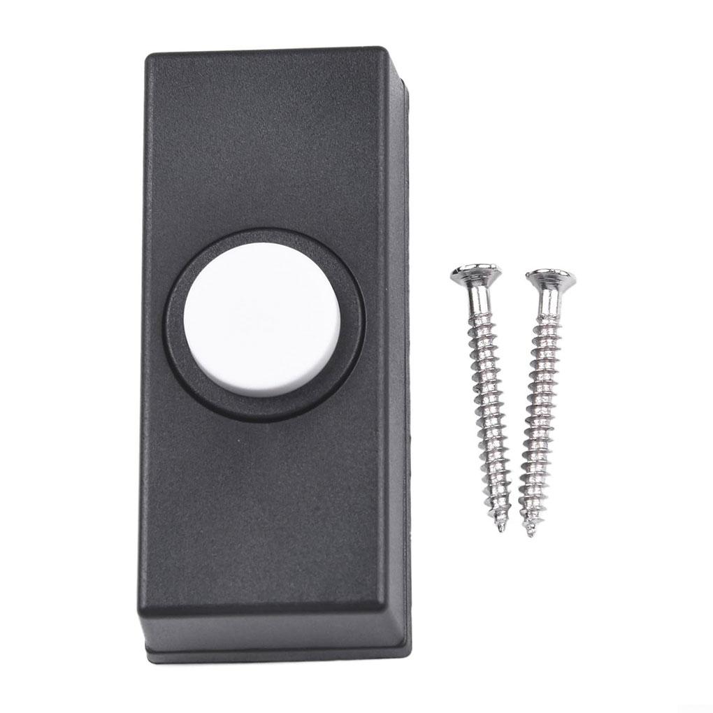 Sturdy Plastic Doorbell Switch Black Bell Decoration For Door Doorbell Push Button Replacement