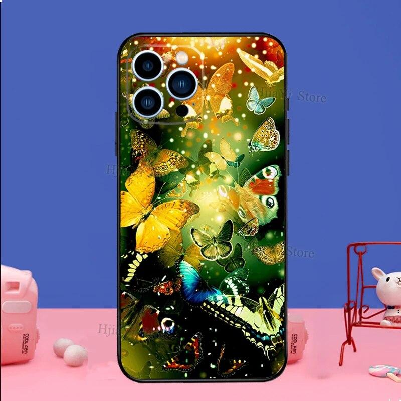 

Красочный чехол для телефона с бабочкой для iPhone Samsung Galaxy Redmi Xiaomi Oppo OnePlus Note SA 7 8 9 10 11 12 13 14 20 21 22 23 53 54 Pro Max Plus Ultra iPhone 12 Mini