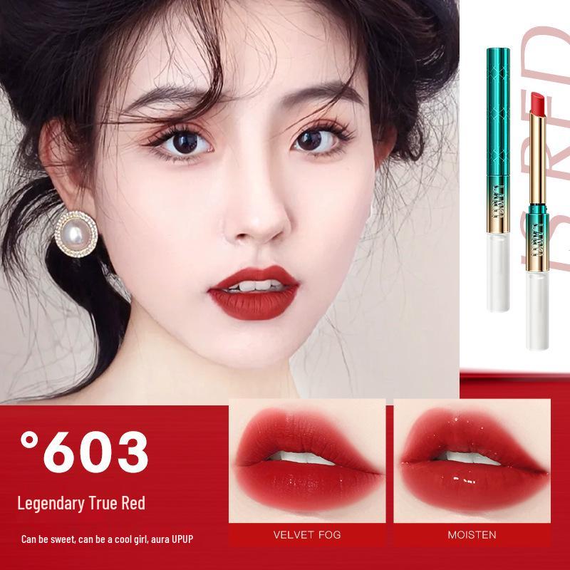 Lan Yi Color-Locking Waterproof Lipstick - Fade-Resistant, Long-Lasting Cinnamon Milk Tea Shade