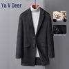 Yalu EY Men's Plaid Wool Blend Down-Lined Coat