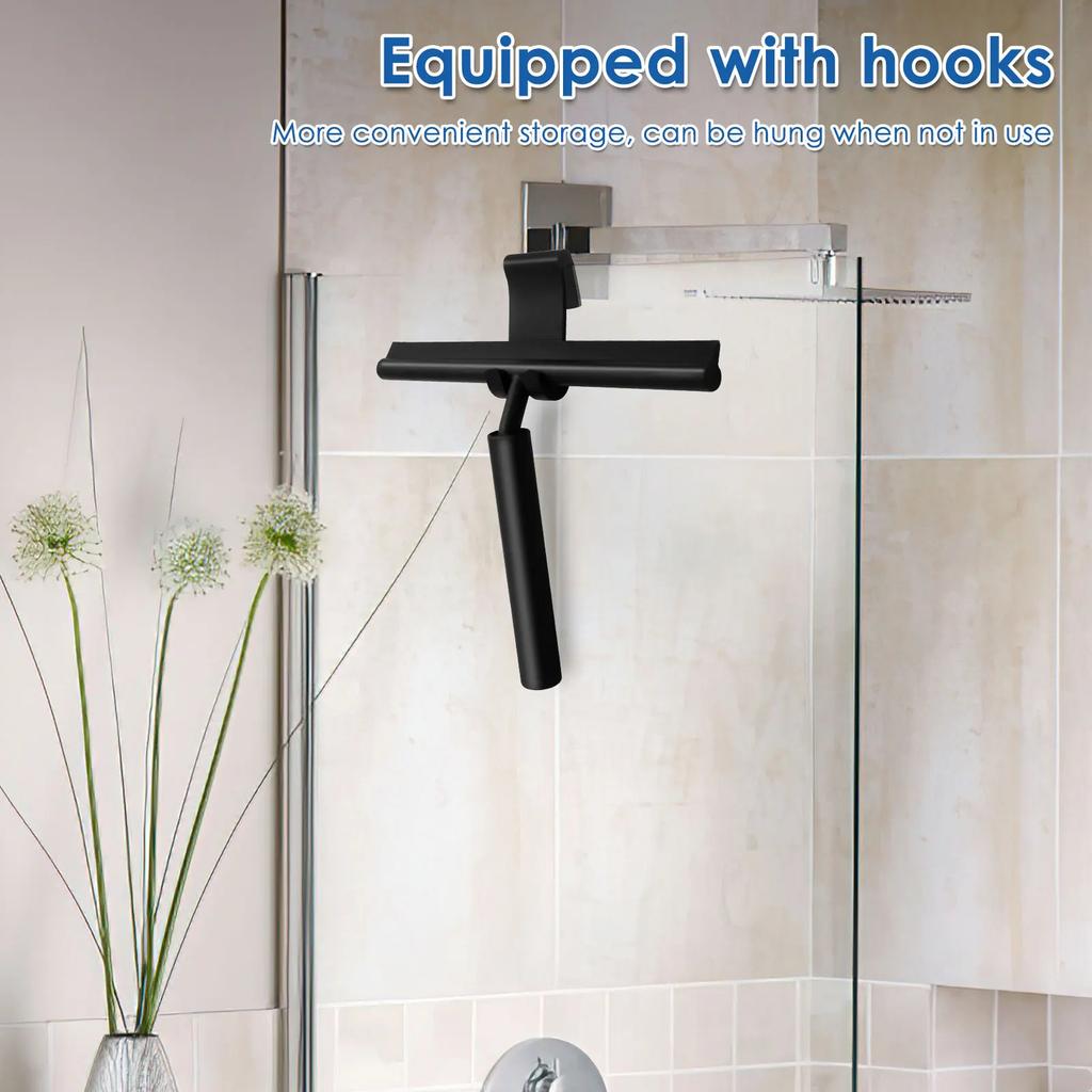 Koupelnová stěrka na sprchový kout Teleskopická podlahová stěrka Čistič Nerezová ocel Silikonové Stěrka na skleněné dveře s háčky Čisticí nástroj