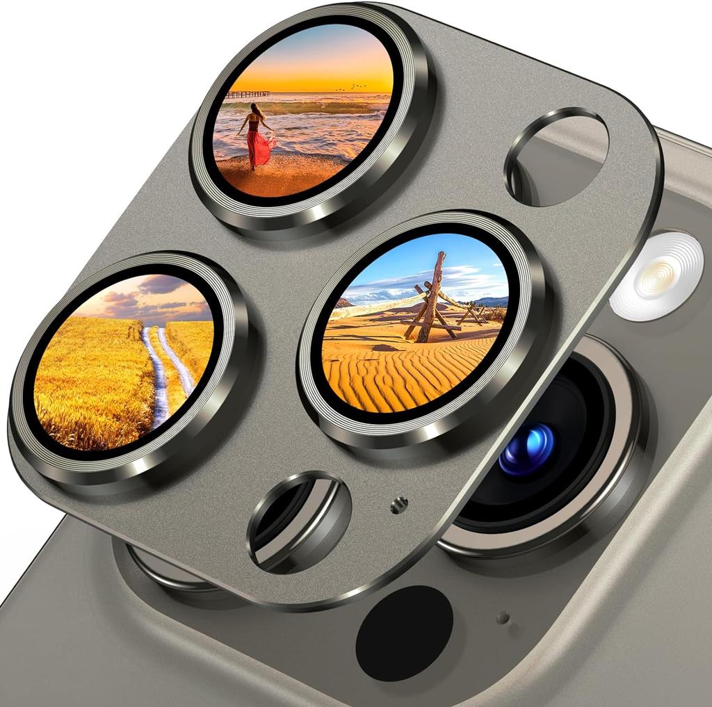 2Pcs Tempered Glass Camera Lens Protector Cover For For Iphone 1 Pro Max 14 Plus 13 Mini 1Pro 14Pro 13Pro Protection Blue Titanium
