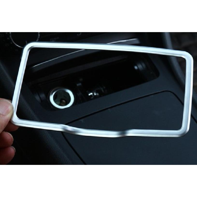 2015- For Benz C-Class W205 Cover Trim Car Makeup Mirror Panel Matte Silver