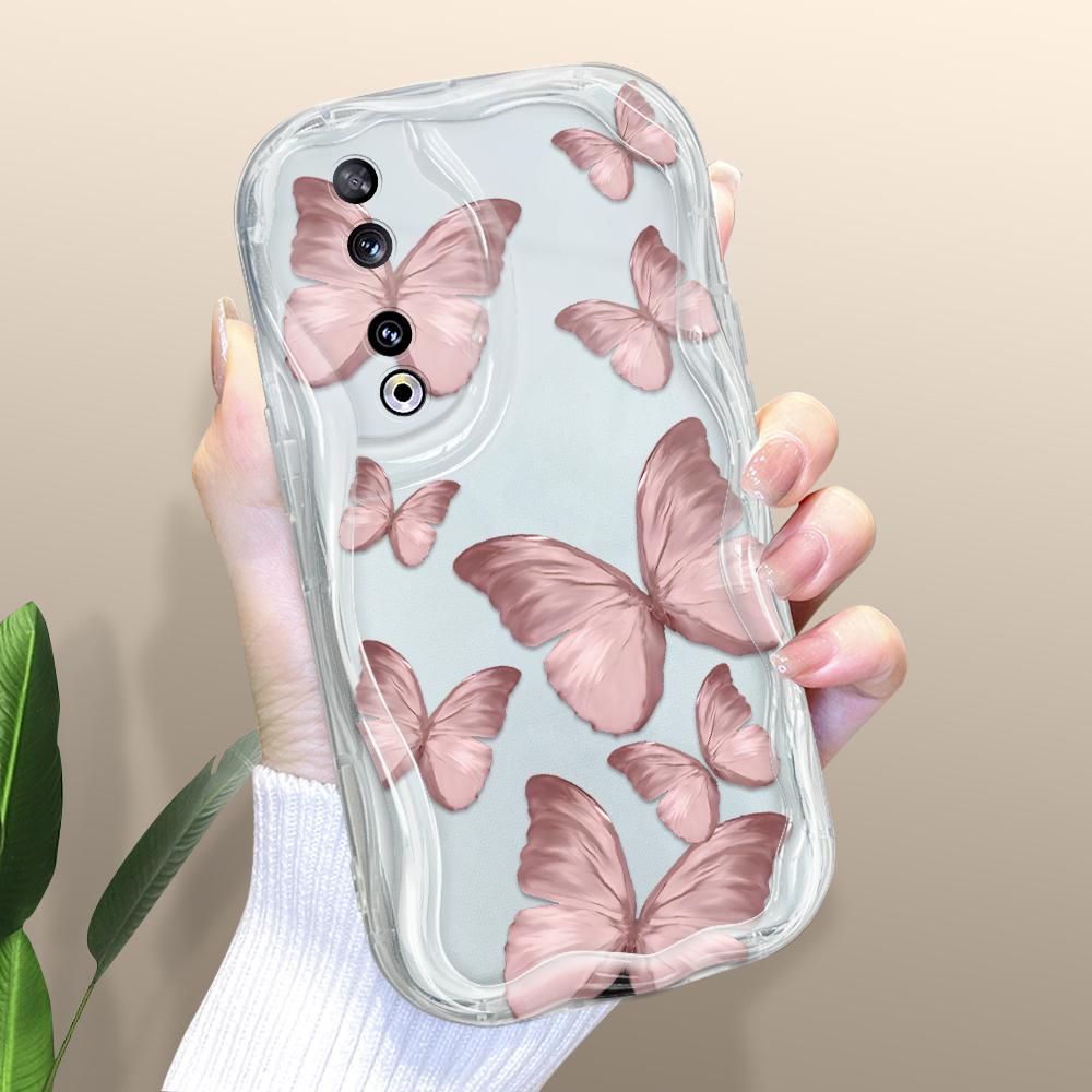 Cute Cartoon Pattern Cream Texture Casing Wavy Edge Soft Silicone Cover Phone Case for Huawei Honor Infinix Tecno iPhone