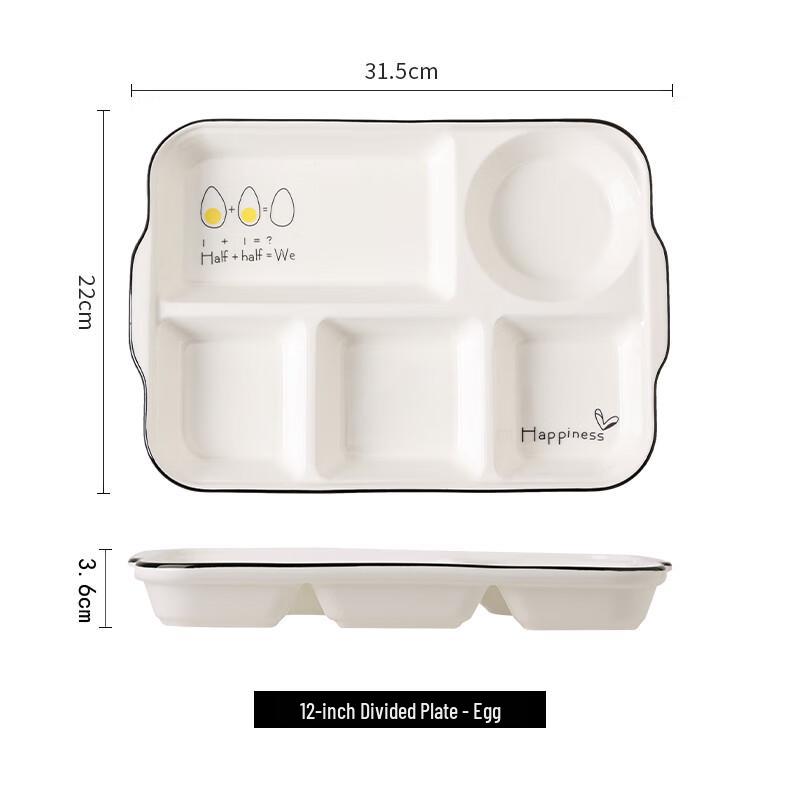 Nordic Ceramic Divided Meal Plate