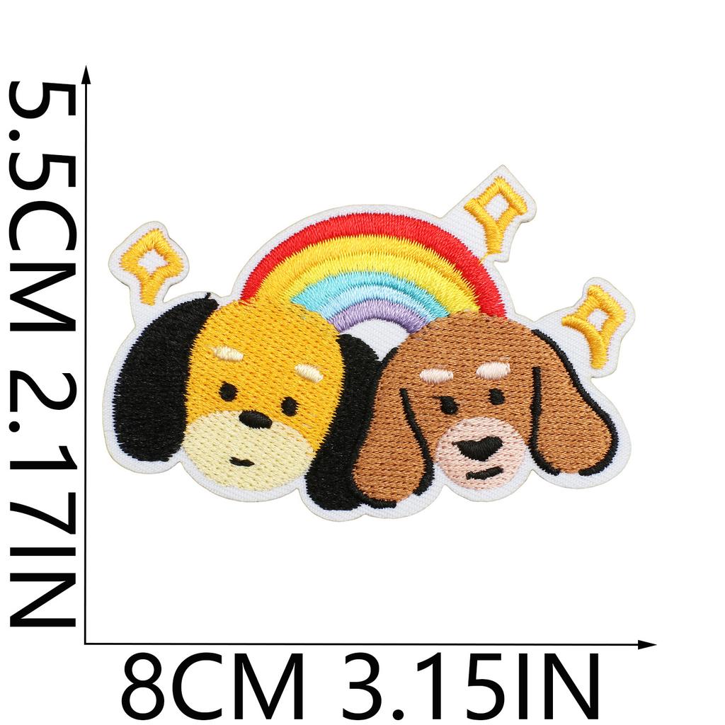 Korean Cute Dachshund Dog Embroidery Cloth Sticker Diy Bag Dress Up Puppy Patch Sticker Computer Embroidery Zhang Zai Ironing