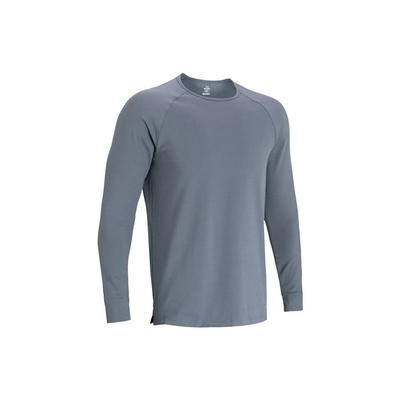 Solid Color Crew Neck Long Sleeve Training T-Shirt Men Tops Grey 1378989-002