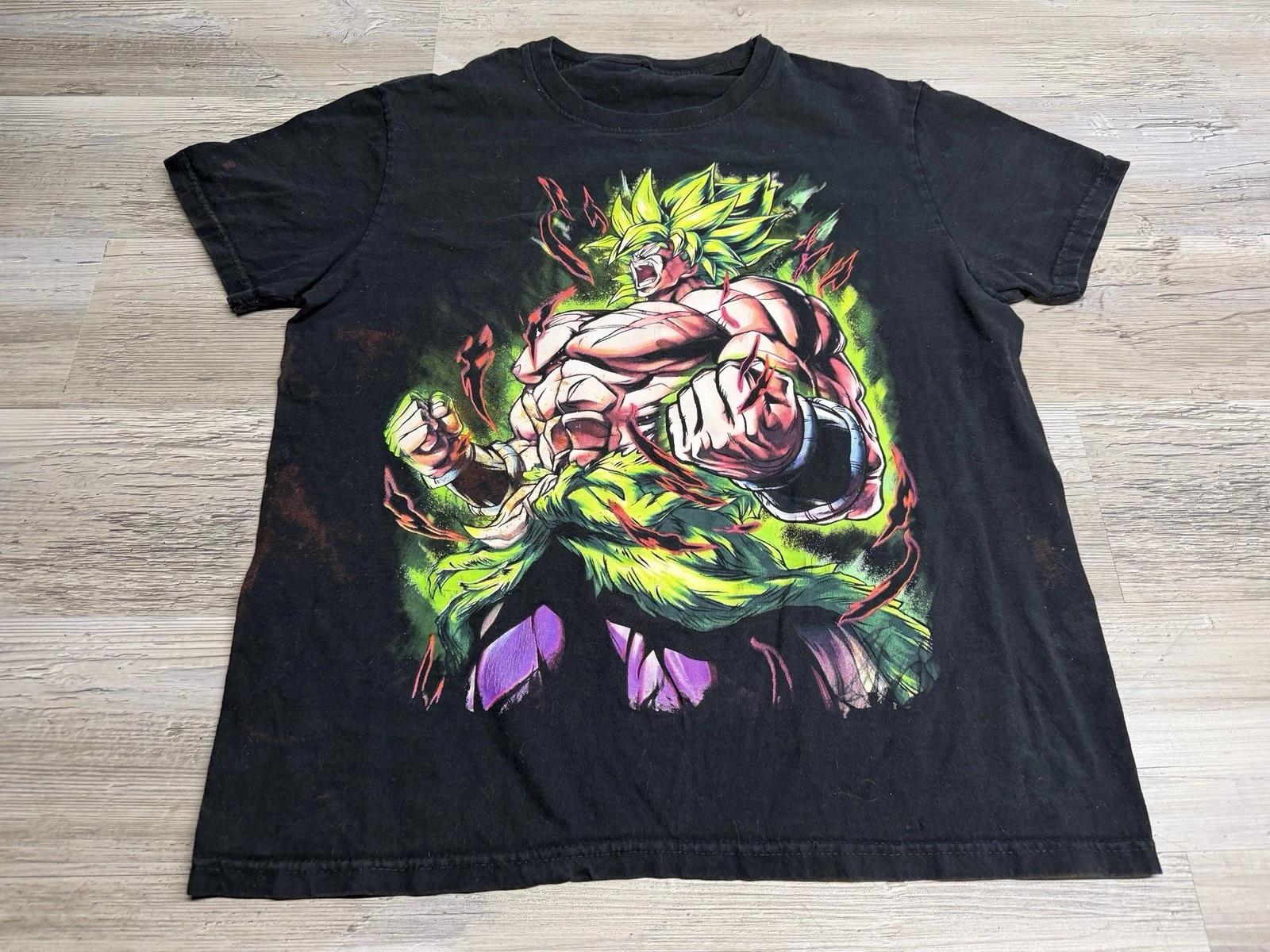 Vintage Dragon Ball Z Broly Legendary Super Saiyan Green Aura T-Shirt Sz XL RARE S
