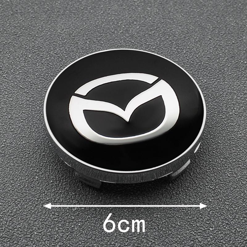 56+60mm Aluminum Car Logo Wheel Center Cover Sticker Hub Cap Emblem For Mazda 3 6 2 CX5 CX7 Axela CX30 Atenza MX5 Demio h7