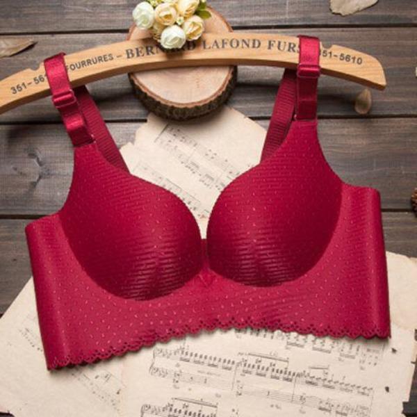 

Бюстгальтер без косточек, собирающий, сексуальная коллекция, аксессуар, регулировка груди, тонкий летний топ, поддерживающее нижнее белье для женщин 34/75B вино красного