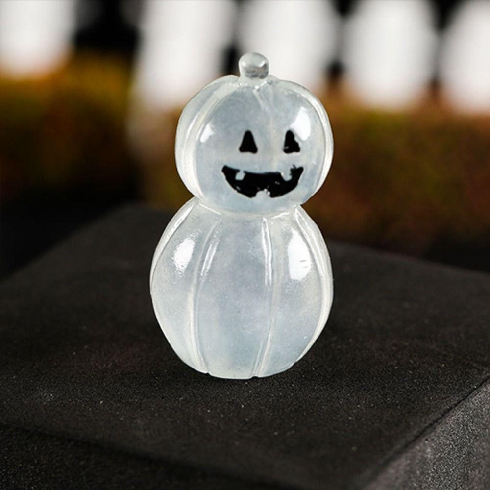 8pcs Cartoon Halloween Luminous Ghost Figurines Halloween Pumpkin Ghost Decor  Bar Home Decor