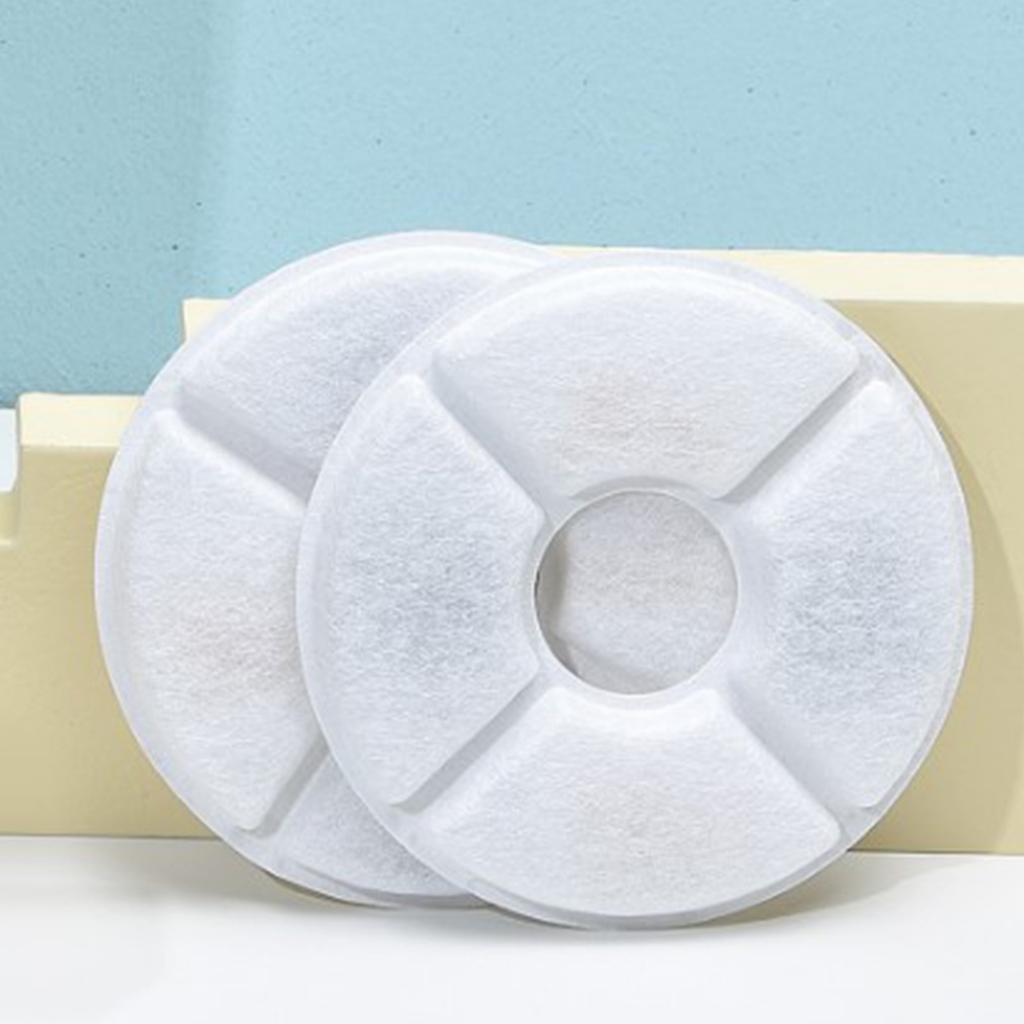 4pcs Cat Water Fountain Filters Activated Carbon Resin Round Replacement Multi Triple Water