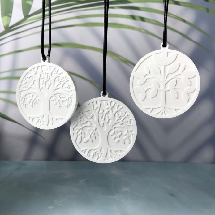 Silicone Mould Keyring Mold DIYs Keychain Casting Mould Round Life Tree Mould