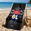 Lyon Football Crest Design Printed Microfiber Beach Towel, Soft And Absorbent, Quick-Dry, Ideal for Summer Travel, Beach Essential, Swimming Pool