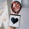 Lxuury Wave Daunenjacken Herz Handyhülle mit Ring-Armband für Samsung Galaxy Z Flip 7 6 5 4 3 Z Flip6 ZFlip 7 Zflip7 FE Hülle