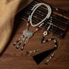 Tassel Hanfu Necklace Imitation  Ethnic Pearl Pendant Elegant Chinese Pearl Necklace  Female