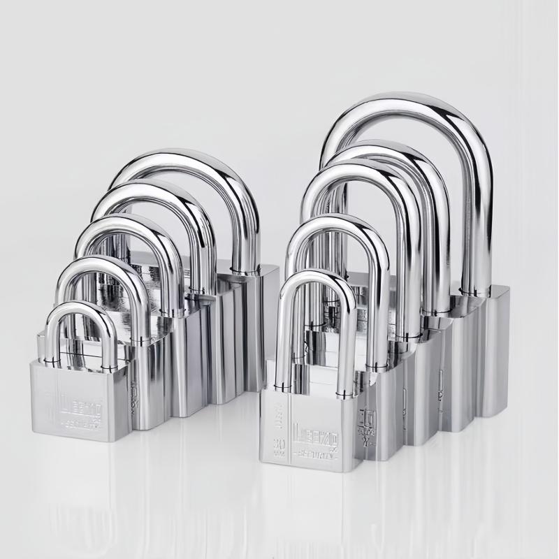 1 Pcs High Security Stainless Steel Keyed Alike Padlocks Cut Resistant Shackle For Gates Lockers Warehouse