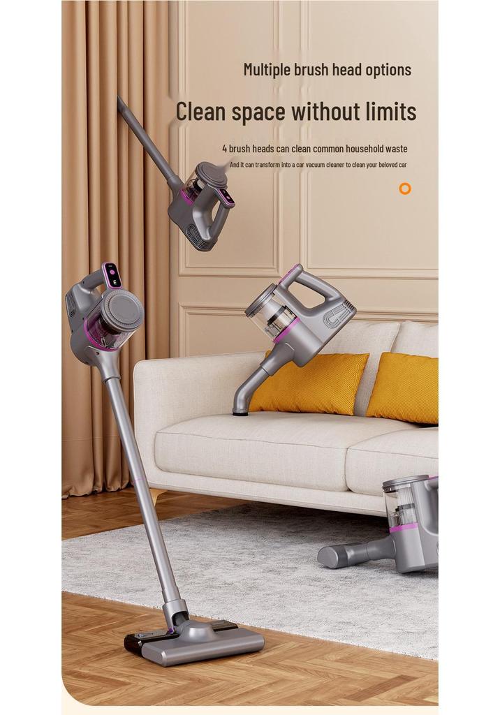 Aspirapolvere Portatile Senza Fili HB-801 con Alta Potenza di Aspirazione e Mocio Integrato