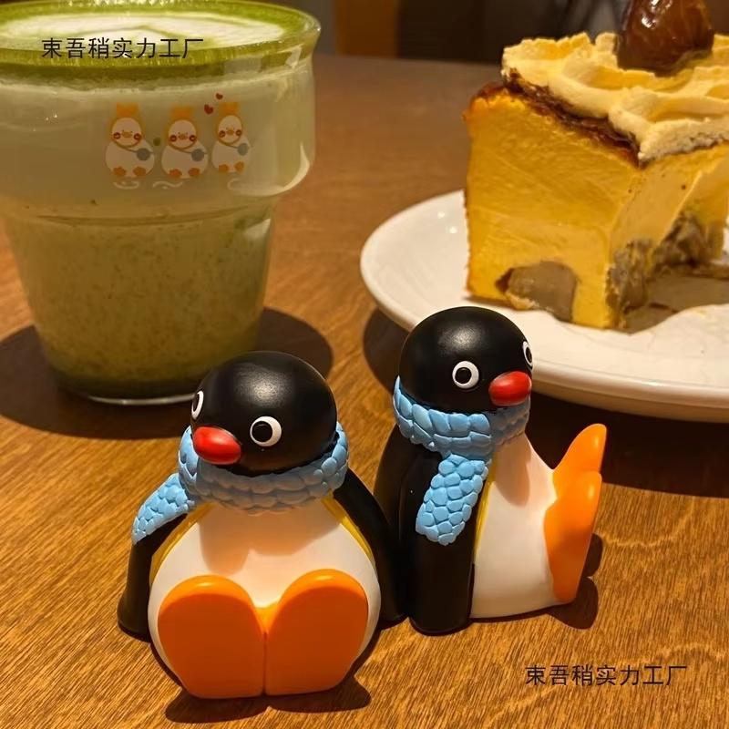 Süße Pingus Pinguin Familie Puppe Figur Ornament Auto Schreibtisch Dekoration Modell Sammlerstück Mädchen Junge Spielzeug Geschenk Mit Nahtlosem Aufkleben