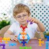 19 PCS Suckers Assembled Toys Funny Silicone Block Model Construction Toy Sucker Suction Cup Educational Building Block Kids Toy