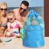 1Pc Foldable Beach Bag Sand Away Beach Mesh Toy Sea Shell Tote Kids Toy Storage Bag
