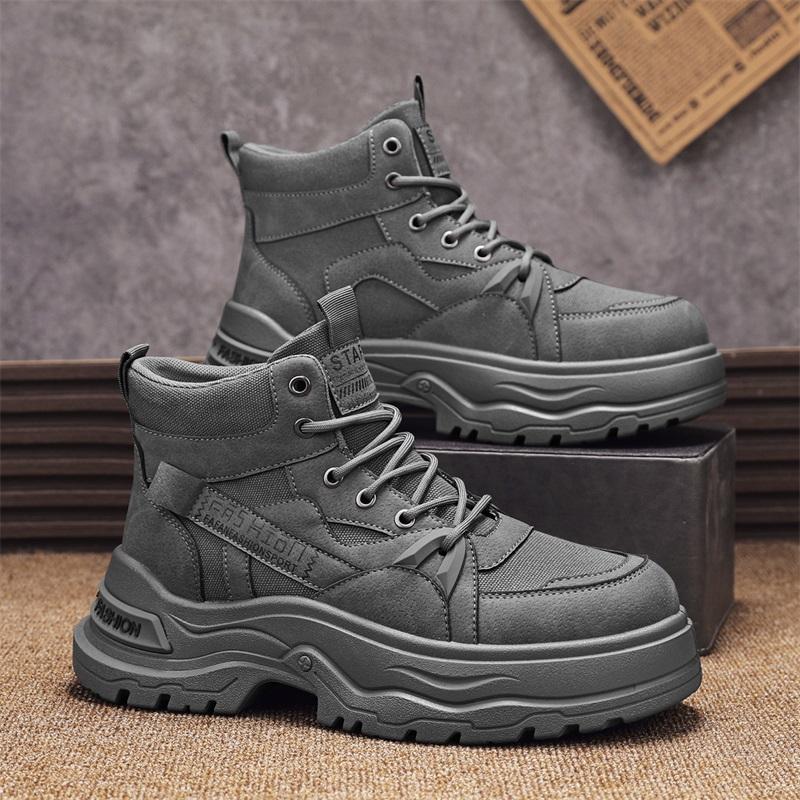Nová móda Podzim a zima Pánské vysoké boty Martin Studenti Muži Chlapci Trendy Pracovní obuv Měkká podešev Ochrana práce Martin Tenisky