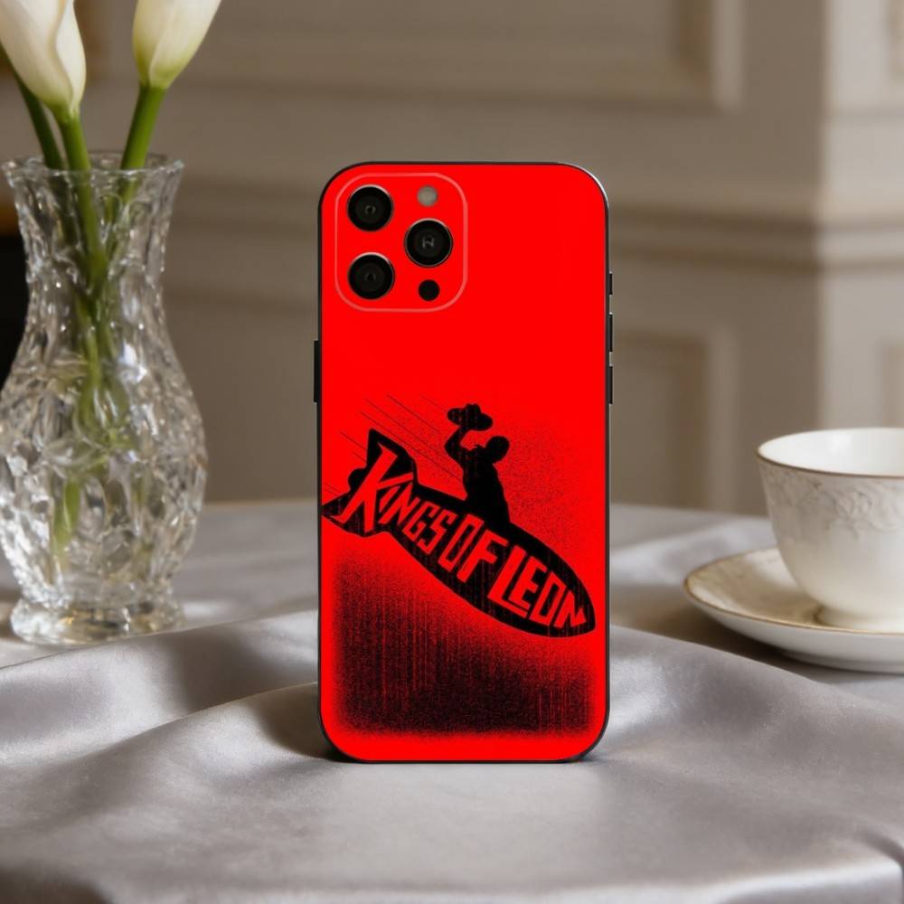 Electrifying K-Kings of Leon Band Phone Case For iPhone 17pro,16,15,14,13,12,11 Plus,Pro Max,XS,Soft Silicone Black Cover