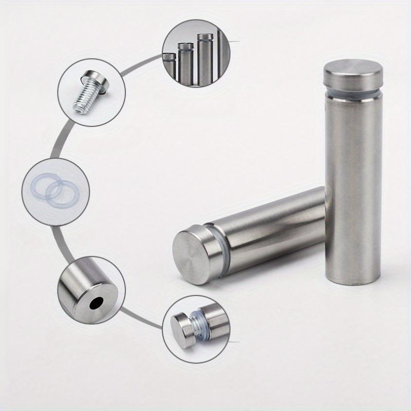 8pcs 12*50mm Stainless Steel Standoff Screws Wall Sign Standoff Mounting Hardware Advertising Glass Standoff Nail For Picture