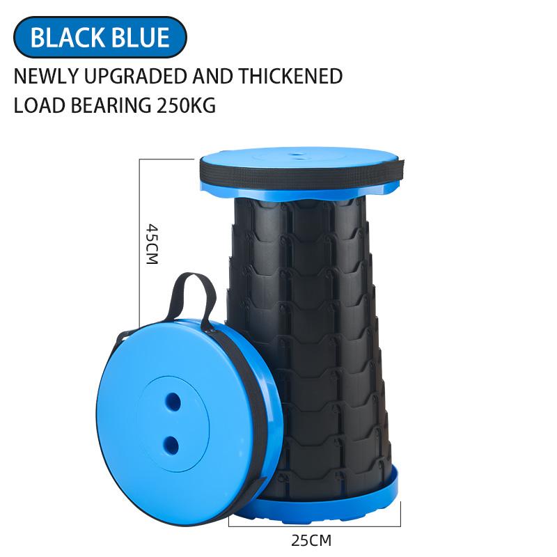 

GIANXI Portable Folding Telescopic Stool Lightweight Plastic Subway Queuing Chair and Outdoor Camping Fishing with Carry Bag синій